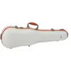 Image de Étui pour violon GEWA FUN Series Polycarbonate 4/4-1/2 Taille Blanc/Orange, intérieur noir, 2 bretelles amovibles, poche accessoires, suspension rembourrée, poignée latérale supplémentaire