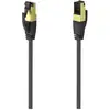 Image de Hama 00200691 RJ45 Netwerkkabel, patchkabel CAT 8 S/FTP 0.5 m Zwart Vergulde steekcontacten 1 stuk(s)