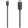 Image de Hama 00200718 USB-C-displaykabel USB-C Adapterkabel USB-C stekker, HDMI-A-stekker 1.50 m Zwart 4K UHD
