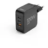 Image de Hama 00201962 USB-oplader 100 W USB-C, USB-C bus (Power Delivery) Quick Charge 3.0, USB PD 3.0, Quick Charge 2.0 Zwart GaN