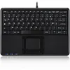 Image de Perixx PERIBOARD-510HPLUS, Clavier filaire avec Touchpad - Super mini 230x160x17 mm - Hub 2 Ports - Port USB - Cable 1.8m - Touches Notebook - AZERTY