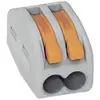 Image de WAGO 222 Lasklem Flexibel: 0.08-4 mm² Massief: 0.08-2.5 mm² Aantal polen: 2 50 stuk(s) Grijs, Oranje