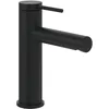 Image de Villeroy & Boch Loop & Friends Robinet de lavabo avec tirette et cartouche en céramique, robinet de lavabo, économiseur d'eau, hauteur du bec 106 mm, rond, noir mat
