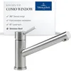 Image de Villeroy & Boch Como Window Robinet de cuisine haute pression avec plage pivotante à 360°, hauteur de bec 135 mm, installation sur fenêtre, levier de commande confortable, acier inoxydable massif