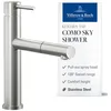 Image de Villeroy & Boch Como Sky Shower Robinet de cuisine haute pression avec douchette extensible, régulateur de jet avec plage pivotante à 120°, hauteur de bec 153 mm, acier inoxydable massif