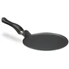 Image de Relaxdays Poêle à crêpes en fonte d’aluminium 25 cm, revêtement antiadhésif, entretien facile, bord plat, noir