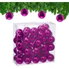 Image de Relaxdays Boule de Noël, Brillante, lot Pratique de 50, en Plastique, pour Le Sapin, diamètre : 6 cm, Violette