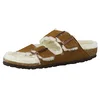 Image de Birkenstock Sandales Arizona SFB pour femme en daim Rouge terre, Vison marron., 37 EU
