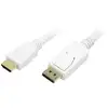 Image de LogiLink CV0055 DisplayPort-kabel DisplayPort / HDMI Adapterkabel DisplayPort-stekker, HDMI-A-stekker 2.00 m Wit Vergulde steekcontacten
