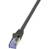 Image de LogiLink CQ3023S RJ45 Netwerkkabel, patchkabel CAT 6A S/FTP 0.50 m Zwart Vlambestendig, Snagless 1 stuk(s)