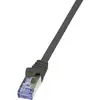Image de LogiLink CQ3093S RJ45 Netwerkkabel, patchkabel CAT 6A S/FTP 10.00 m Zwart Vlambestendig, Snagless 1 stuk(s)