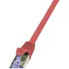 Image de LogiLink CQ3014S RJ45 Netwerkkabel, patchkabel CAT 6A S/FTP 0.25 m Rood Vlambestendig, Snagless 1 stuk(s)