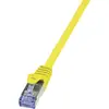 Image de LogiLink CQ3017S RJ45 Netwerkkabel, patchkabel CAT 6A S/FTP 0.25 m Geel Vlambestendig, Snagless 1 stuk(s)