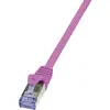 Image de LogiLink CQ3049S RJ45 Netwerkkabel, patchkabel CAT 6A S/FTP 1.50 m Pink Vlambestendig, Snagless 1 stuk(s)
