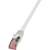 Image de LogiLink CQ2022S RJ45 Netwerkkabel, patchkabel CAT 6 S/FTP 0.50 m Grijs Vlambestendig, Snagless 1 stuk(s)