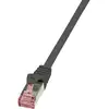 Image de LogiLink CQ2043S RJ45 Netwerkkabel, patchkabel CAT 6 S/FTP 1.50 m Zwart Vlambestendig, Snagless 1 stuk(s)