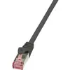 Image de LogiLink CQ2053S RJ45 Netwerkkabel, patchkabel CAT 6 S/FTP 2.00 m Zwart Vlambestendig, Snagless 1 stuk(s)