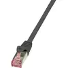 Image de LogiLink CQ2093S RJ45 Netwerkkabel, patchkabel CAT 6 S/FTP 10.00 m Zwart Vlambestendig, Snagless 1 stuk(s)