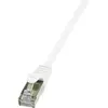 Image de LogiLink CP2011S RJ45 Netwerkkabel, patchkabel CAT 6 F/UTP 0.25 m Wit Snagless 1 stuk(s)