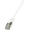 Image de LogiLink CP2021S RJ45 Netwerkkabel, patchkabel CAT 6 F/UTP 0.50 m Wit Snagless 1 stuk(s)
