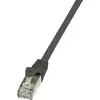 Image de LogiLink CP2023S RJ45 Netwerkkabel, patchkabel CAT 6 F/UTP 0.50 m Zwart Snagless 1 stuk(s)