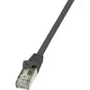 Image de LogiLink CP1093S RJ45 Netwerkkabel, patchkabel CAT 5e F/UTP 10.00 m Zwart Snagless 1 stuk(s)