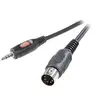 Image de SpeaKa Professional SP-7869804 DIN-aansluiting / Jackplug Audio Aansluitkabel [1x Diodestekker 5-polig (DIN) - 1x Jackplug male 3,5 mm] 1.50 m Zwart