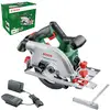 Image de Bosch Home and Garden UniversalCirc 18V-53 Accu-handcirkelzaagset Zaagdiepte 90° (max.) 53 mm Incl. accu, Incl. lader 18 V 2.5 Ah