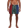 Image de Urban Classics Short de bain 3 tons pour homme avec logo Urban Classics imprimé en 2 couleurs Tailles S à XXL, Bordeaux/vert, M