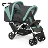Image de CHIC 4 BABY - Poussette double avec sac de transport et protection contre la pluie, poussette frère et soeur pour deux enfants, poussette jumelle, poussette tandem, poussette tandem, poussette tandem,