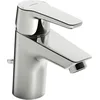 Image de HANSA Polo Robinet de lavabo I Robinet de salle de bain avec limiteur de température et de débit d'eau | Mitigeur salle de bain en laiton | Avec bonde avec barre de traction | Mitigeur monocommande