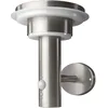 Image de LEDVANCE Applique murale pour utilisation en extérieur | Style Endura | Capteur solaire mural double cercle | Blanc chaud | 6 W | Acier inoxydable | Avec capteur de mouvement et de lumière du jour
