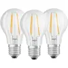 Image de OSRAM Lamps Culot E27 Lampe LED, Blanc chaud, 2700 K, 6 W, lumineux, LED BASE CLASSIC A [Classe d'efficacité énergétique A++], 3 Unité (Lot de 1)