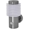Image de LEDVANCE ENDURA STYLE RONDO WALL SEN Voiture 9,5 W, 700 lm, éclairage mural Edelstahl, détecteur de mouvement, capteur de lumière tache, classe de protection IP44, température de couleur 3 000 K,