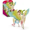 Image de schleich BAYALA | Surah avec Pégase scintillant 70566 | Elfe avec oiseau & Pégase magnétique | Cadeau magique pour filles & garçons | Figurines de collection | Jouet dès 5 ans | Coffret 3 pièces