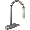 Image de hansgrohe Aquno Select M81 - Mitigeur de cuisine avec douchette extractible, 3 jets, Robinet avec hauteur sous bec 170 mm, Robinetterie avec bec pivotant et extensible, Aspect acier inox, 73837800