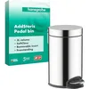 Image de hansgrohe AddStoris - Poubelle de salle de bain avec capacité de 3 l, Poubelle à pédale, Accessoires de salle de bain, Soft Close, Chromé, 41775000