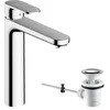 Image de hansgrohe Vernis Blend - Mitigeur de lavabo sans tirette ni vidage, Robinet de salle de bain avec hauteur sous bec 100 mm, économie d'eau (EcoSmart), Chromé, 71552000