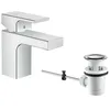 Image de hansgrohe Mitigeur lavabo Vernis Shape, hauteur sous bec 70mm, robinet lavabo avec vidage, Chromé, 71560000