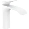Image de hansgrohe Mitigeur lavabo Vivenis, hauteur sous bec 110mm, robinet lavabo avec garniture vidage, Blanc mat, 75020700