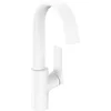 Image de hansgrohe Mitigeur lavabo Vivenis, hauteur sous bec 210mm, bec orientable, robinet lavabo avec garniture vidage, Blanc mat, 75030700