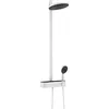 Image de hansgrohe Pulsify S - Colonne de douche économie d'eau (EcoSmart) avec mitigeur thermostatique, douche pluie (260mm), douchette, flexible de douche, barre et douche de tête 2 jets, Blanc mat, 24241700
