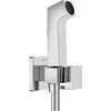Image de hansgrohe Bidette 29231000 Douchette E avec 1 type de jet économiseur d'eau (EcoSmart) avec vanne d'arrêt, support de douche et flexible de douche 1,25 m pour eau froide Chromé