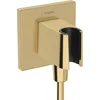 Image de hansgrohe FixFit E - Coude de raccordement avec support de douche, Support pommeau de douche, Aspect doré poli, 26889990