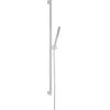 Image de hansgrohe Pulsify S - Set de douche avec pommeau de douche économie d´eau (EcoSmart+, PowderRain), tuyau de douche et barre de douche (0,90 m), Blanc mat, 24383700