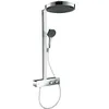 Image de hansgrohe Rainfinity - Colonne de douche avec mitigeur thermostatique, douche pluie (360mm), douchette, support, tuyau, barre et douche de tête ronde, Chromé, 26853000