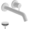 Image de hansgrohe Tecturis S - Mitigeur lavabo encastré avec garniture de vidage, Robinet de salle de bain avec longueur sous bec 16,5 cm, économie d'eau (EcoSmart+), Blanc mat, 73351700