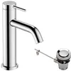 Image de hansgrohe Tecturis S - Mitigeur de lavabo avec tirette et vidage, Robinet de salle de bain avec hauteur sous bec 105 mm, économie d'eau (EcoSmart+), Chromé, 73310000
