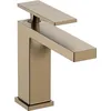 Image de hansgrohe Tecturis E - Mitigeur de lavabo sans tirette ni vidage, Robinet de salle de bain avec hauteur sous bec 117 mm, économie d'eau (EcoSmart+), Bronze brossé, 73011140
