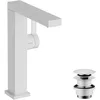 Image de hansgrohe Tecturis E Fine - Mitigeur de lavabo avec vidage Push-Open, économie d'énergie (CoolStart), Robinet de salle de bain, hauteur sous bec 211 mm, économie d'eau (EcoSmart+), Blanc mat, 73060700